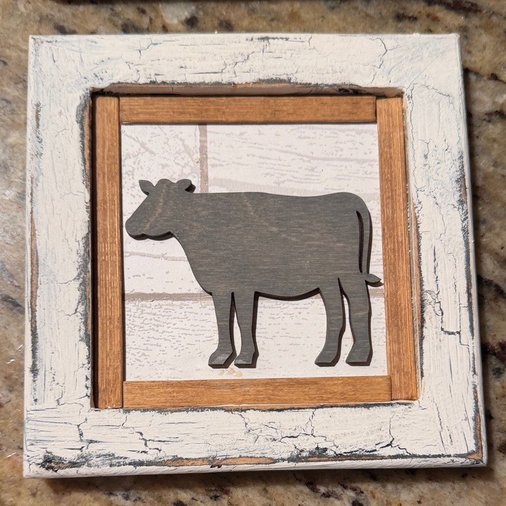 Rustic Farm Animal Wall Decor Set - Cream and Gray - Picture 4 of 4